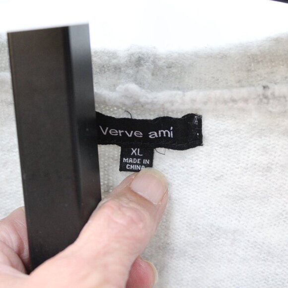 Verve Ami Ivory and Charcoal Diamond Pattern Cardigan - Picture 9 of 12